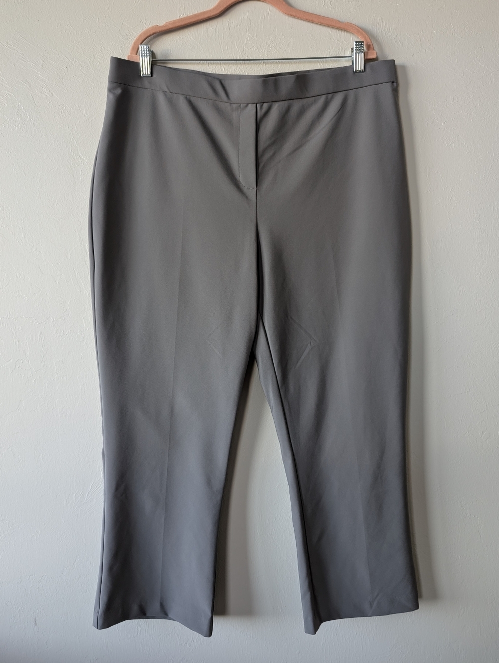 Jone & Co New York Gray Cropped Pull-on Stretch Spandex Pants Size 1X